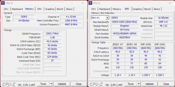 CPU-Z_Core i9-13900K_03_メモリ