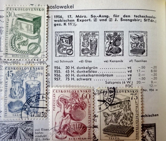 チェコ56輸出品切手