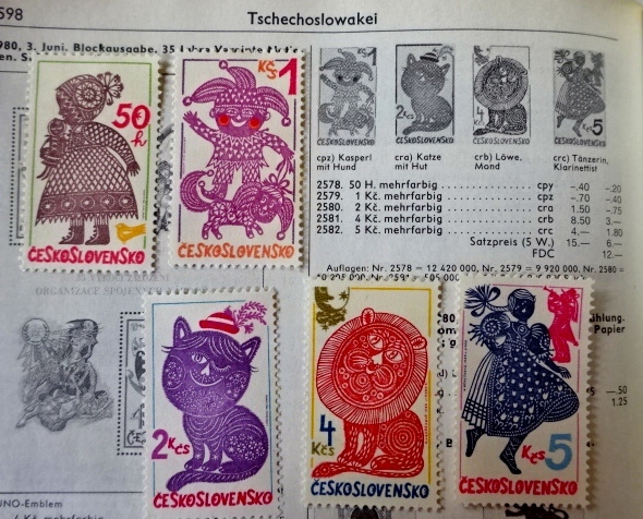 チェコ80童話切手