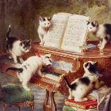 ドメネコ･スカルラッティの音楽室 猫のフーガ by Henriette Ronner-Knip P.D.