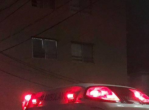 救急車の赤色回転灯